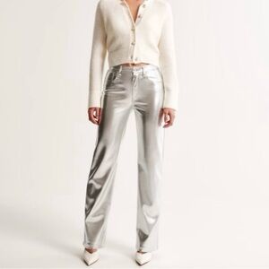 Abercrombie Silver ‘90s Straight Ultra High Rise